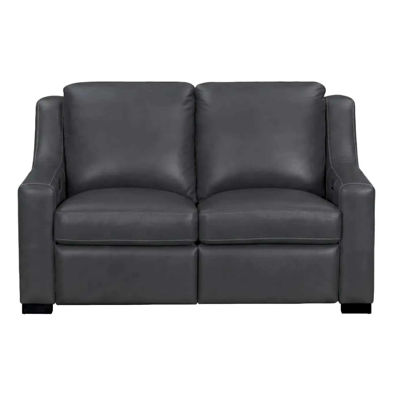 Fulton Leather Living Room Set Power Sofa & Power Loveseat