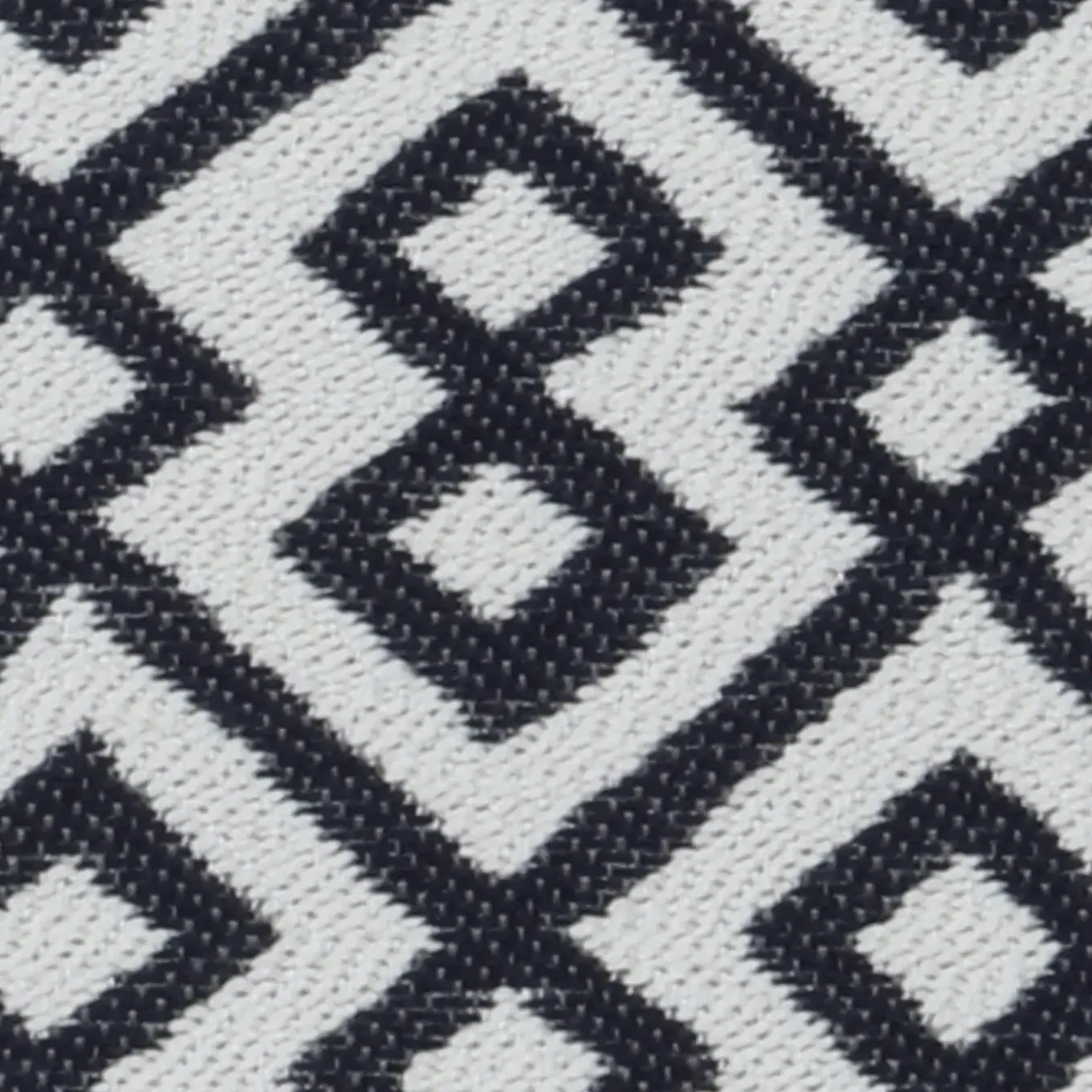 20" Greek Key Black Outdoor Pillow