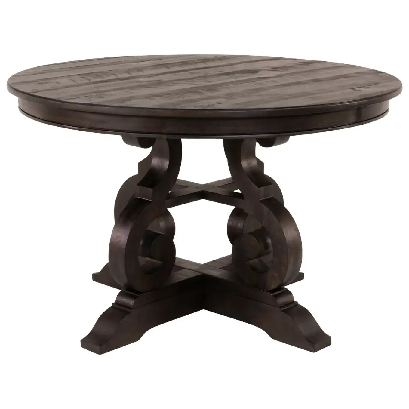 Hacienda 5pc Dining Set: 48" Round Table & 4 Side Chairs