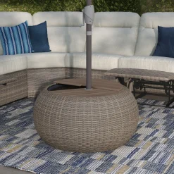 Hayward Cocktail Table with Umbrella Holder