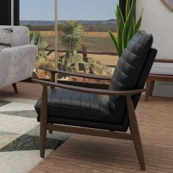 Holmes Leather Accent Chair