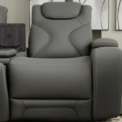 Jet Charcoal Leather Motion Sofa & Loveseat Set