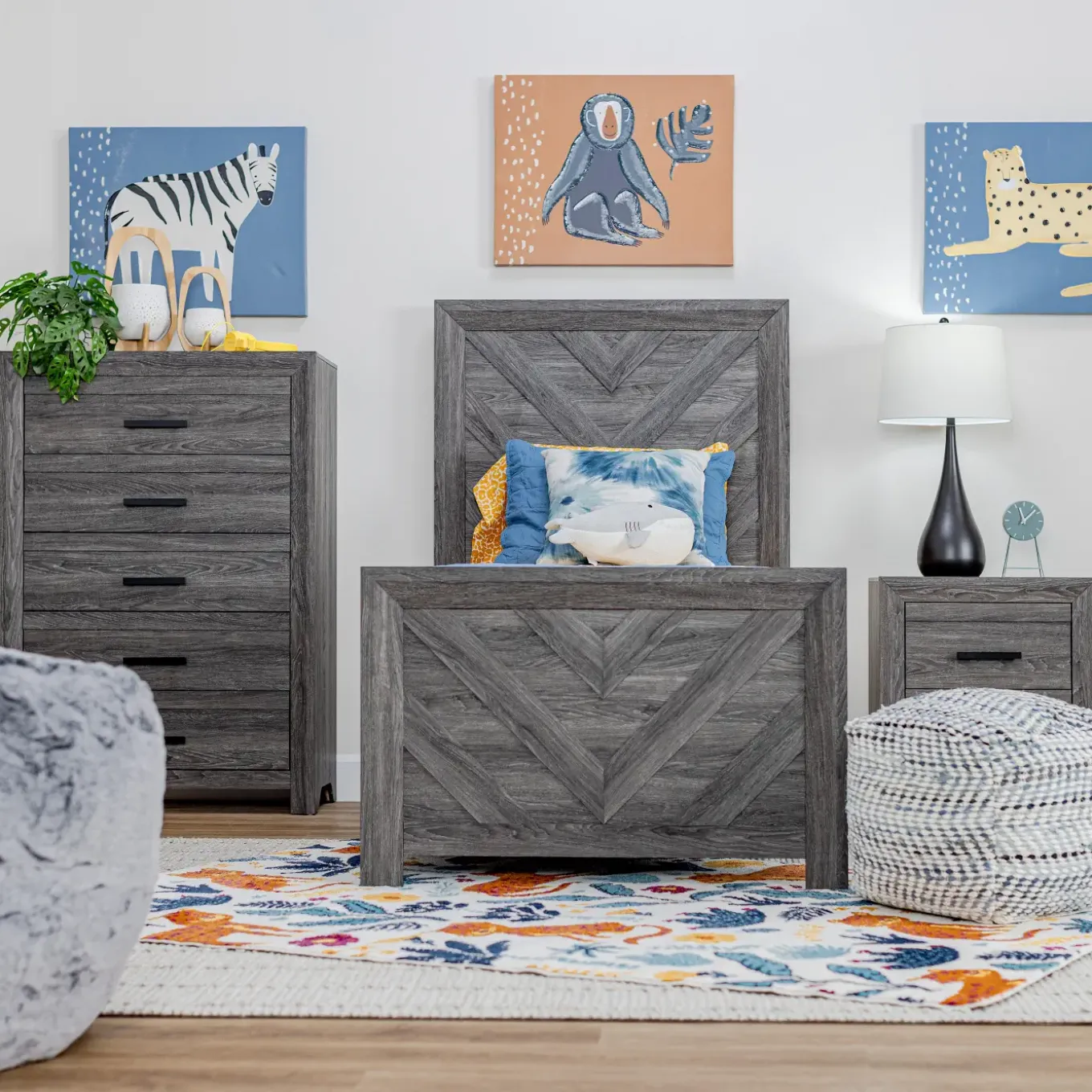 Kelcey Youth Bedroom-Gray