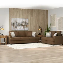 Kingston Brown Sofa & Loveseat