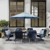 Lagoon Outdoor Dining Set-New! 7pc Dining Set: Table, 4 Arm Chairs& 2 Swivel
