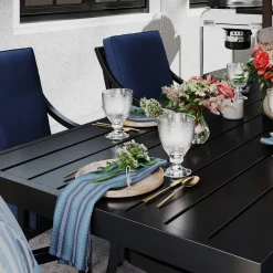 Lagoon Outdoor Dining Set-New! 7pc Dining Set: Table, 4 Arm Chairs& 2 Swivel