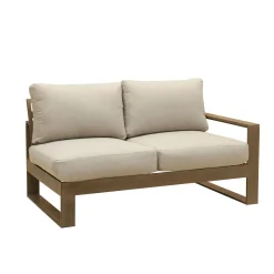 Lahaina Outdoor Seating Set 4pc Sectional: LAF Loveseat, RAF Loveseat, Corner & Armless Chair