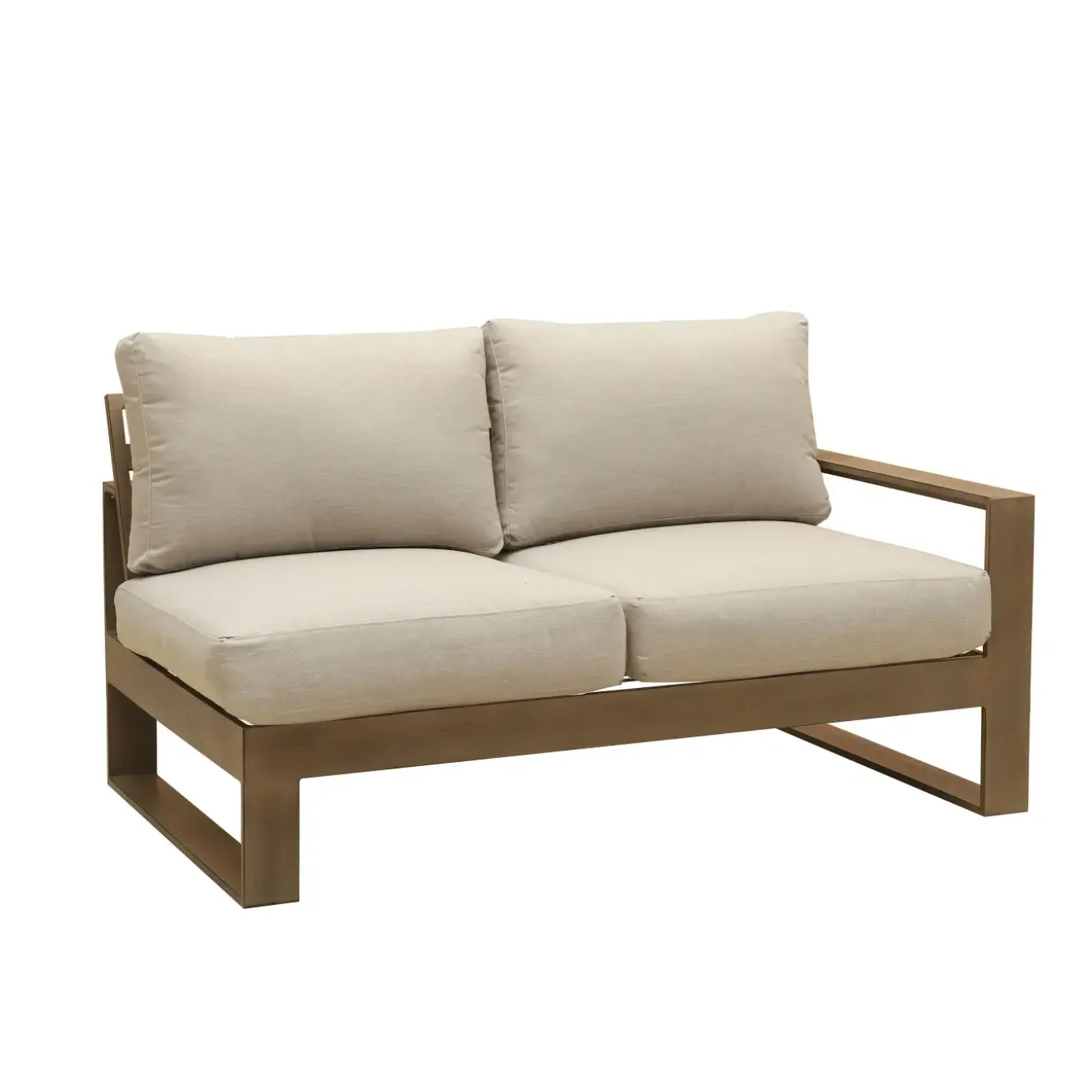Lahaina Outdoor Seating Set 4pc Sectional: LAF Loveseat, RAF Loveseat, Corner & Armless Chair