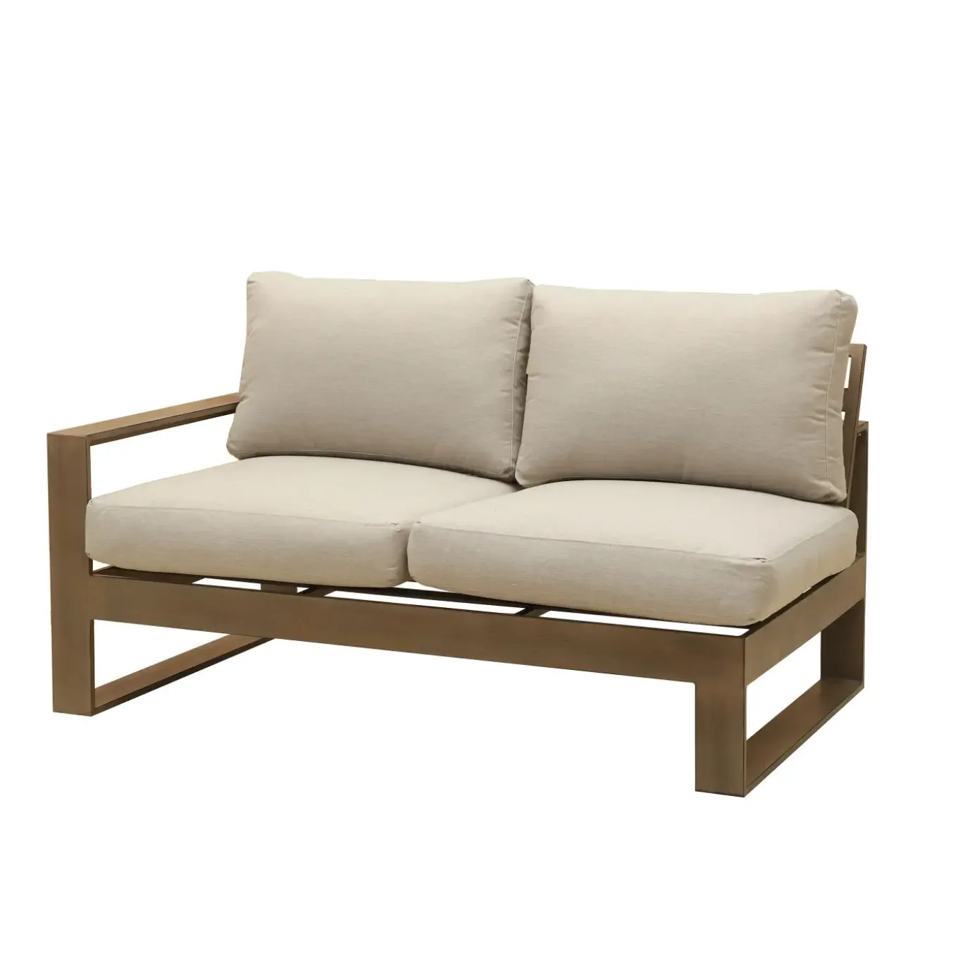 Lahaina Outdoor Seating Set 4pc Sectional: LAF Loveseat, RAF Loveseat, Corner & Armless Chair