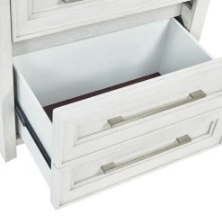 Laurel King Bench Storage Bed, Dresser, Mirror & Nightstand