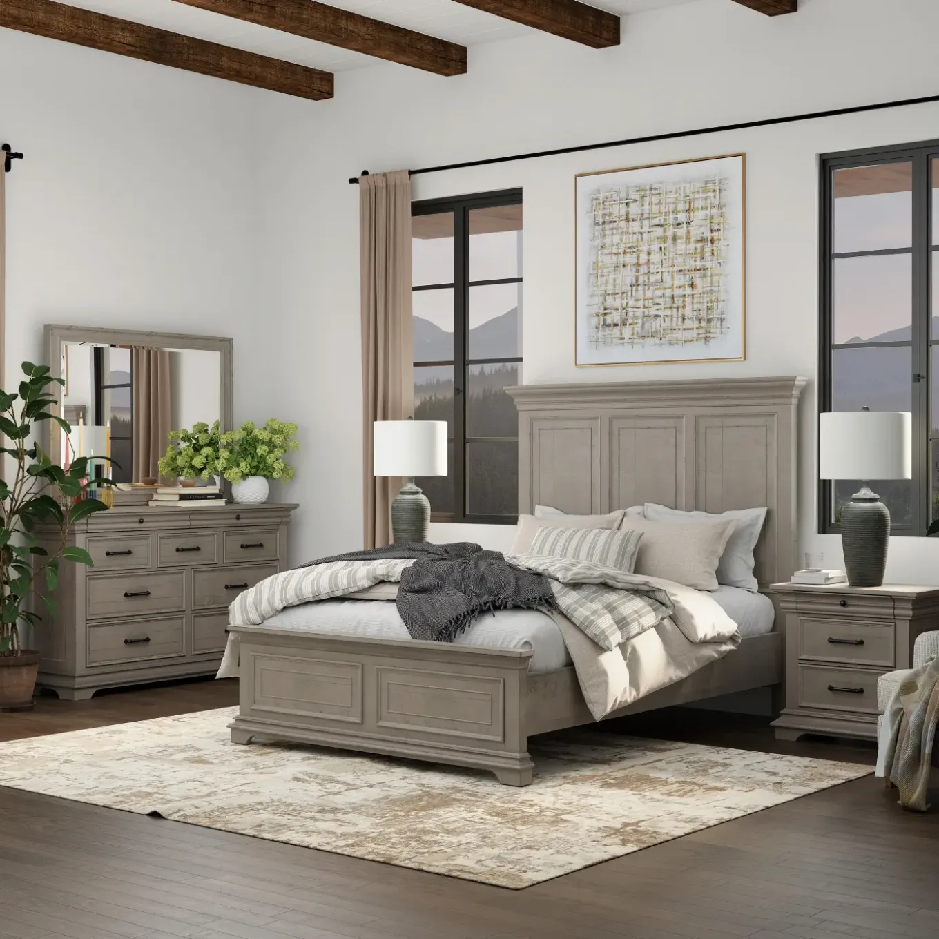 Legion Gray Panel Bedroom Set