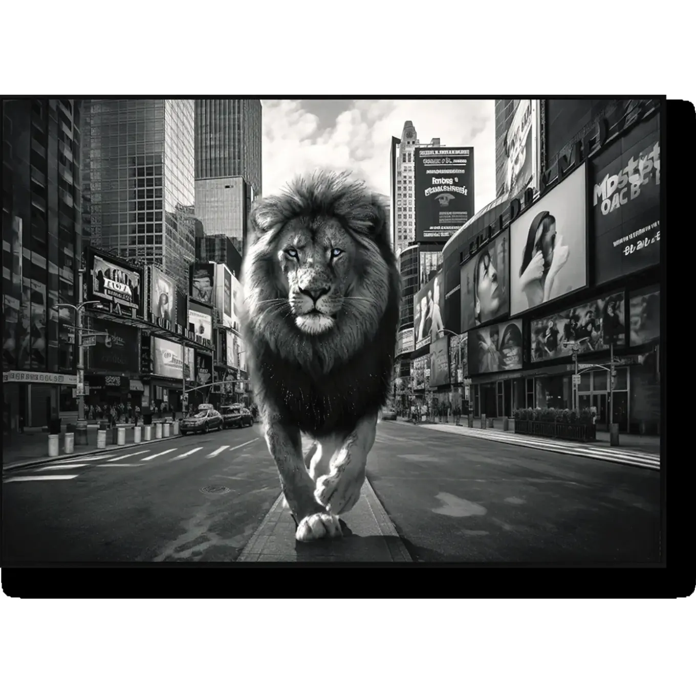 Lion in the City Wall Art