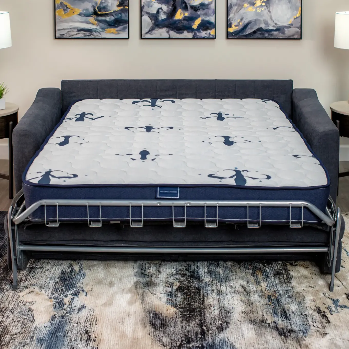 Luca Stearns & Foster Queen Sleeper Sofa with 8" Mattress