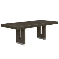 Lumen Extendable Pedestal Dining Table & 4 Side Chairs