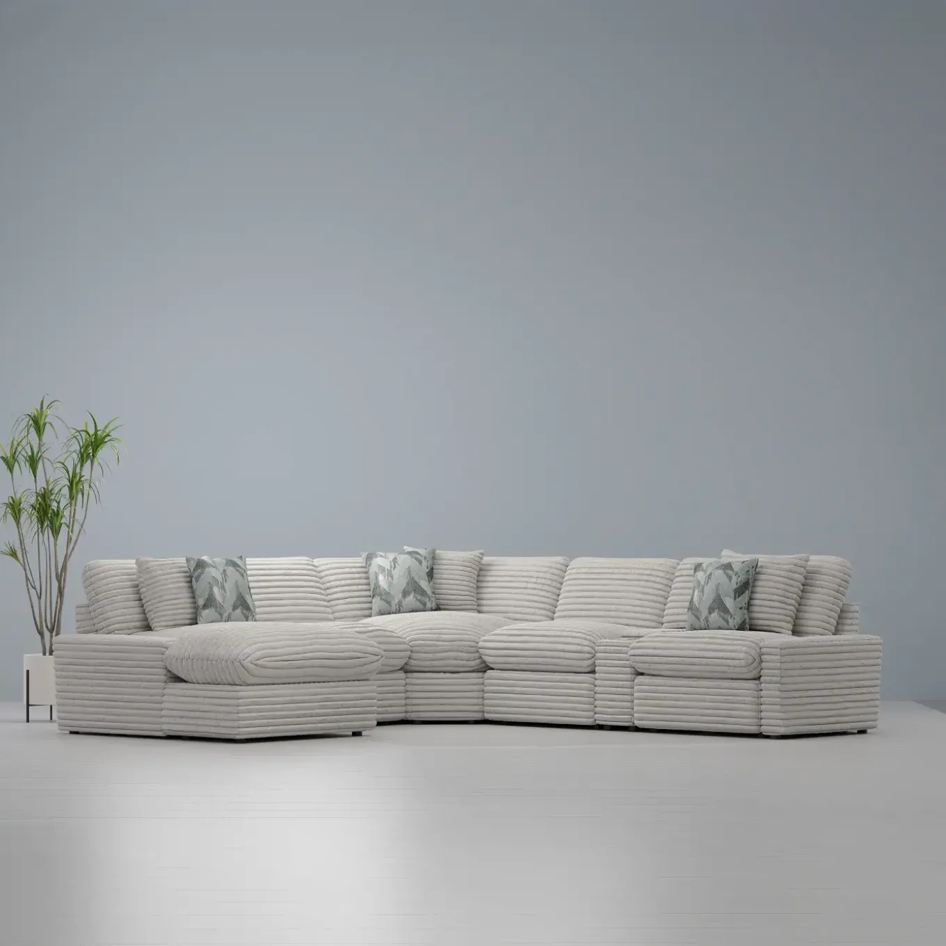 Lush 6pc Left Chaise Power Sectional