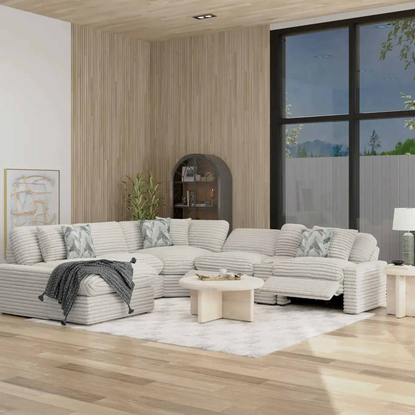 Lush 6pc Left Chaise Power Sectional
