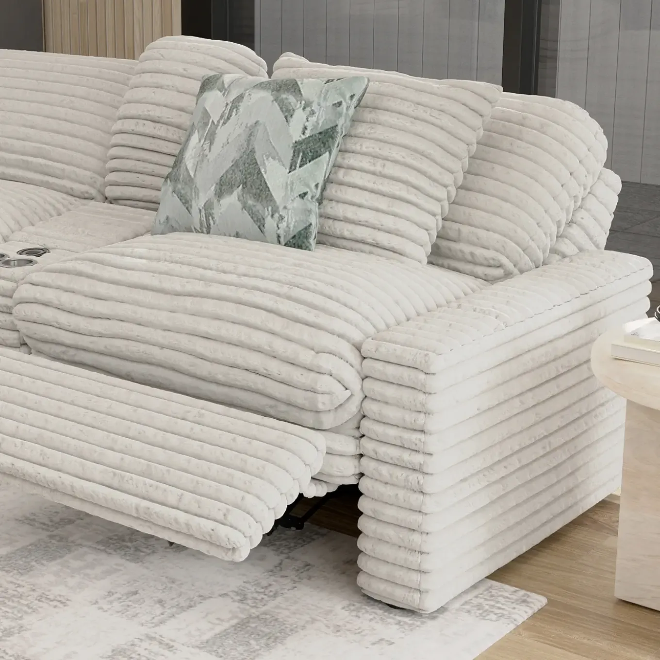 Lush 6pc Left Chaise Power Sectional