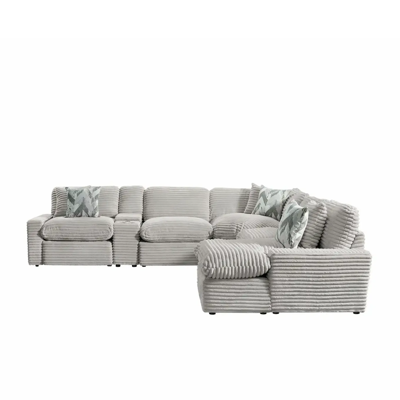 Lush 6pc Right Chaise Power Sectional