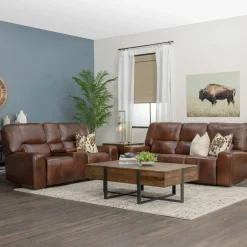 Malone Brown Reclining Living Room Set