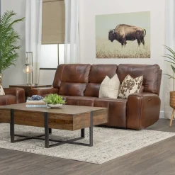 Malone Brown Reclining Living Room Set