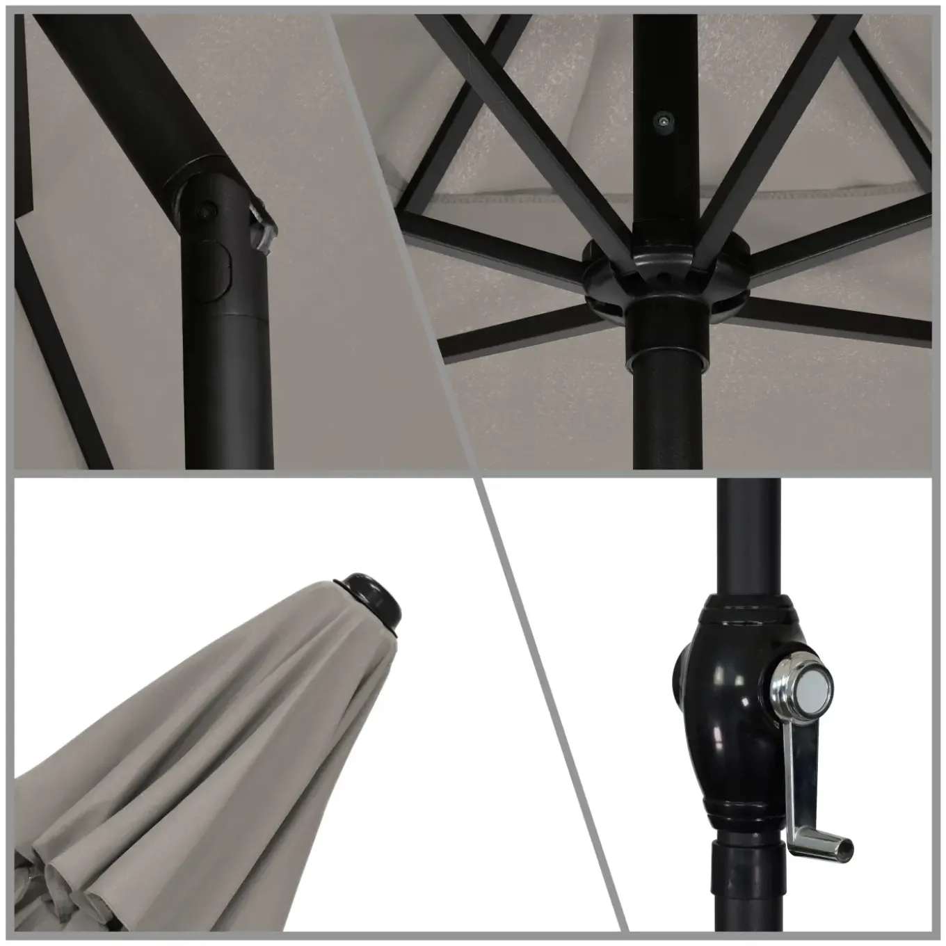 Market 9' Round Push-Tilt Umbrella