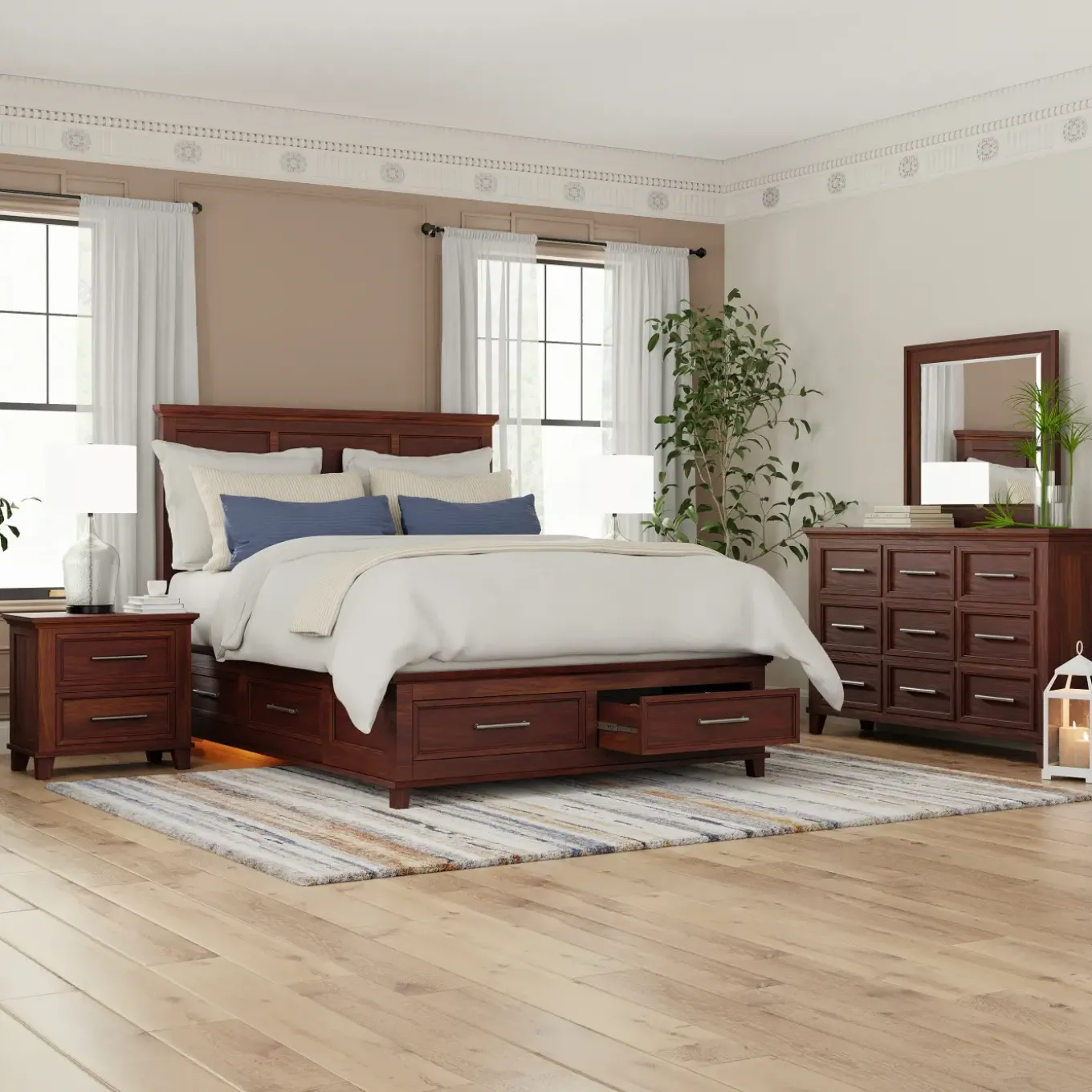 Mayfair Cherry Storage Bedroom