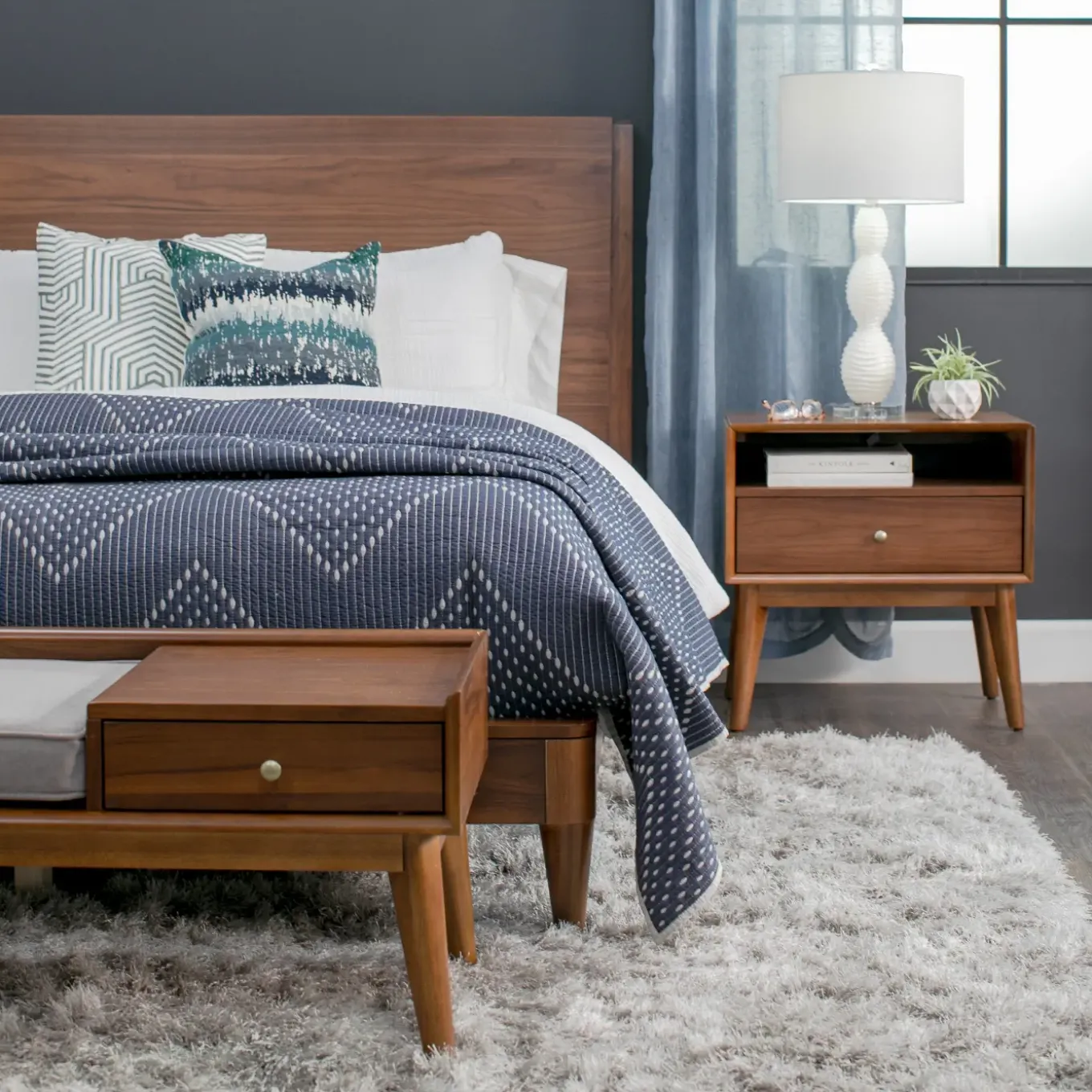 Minetta Walnut Bed