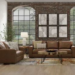 Monarch Leather Living Room Set