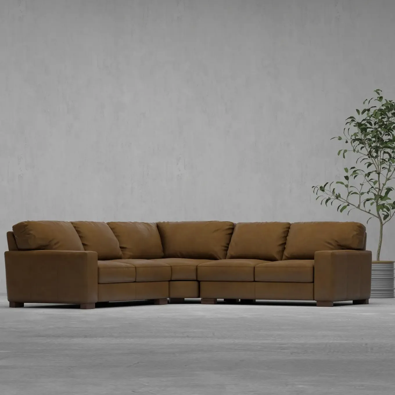 Monarch 3pc Leather Sectional