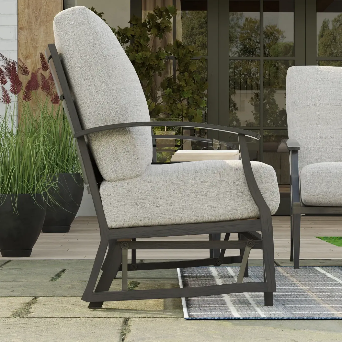 Monterey 3pc Set: Outdoor Sofa, Glider Loveseat & Glider Chair