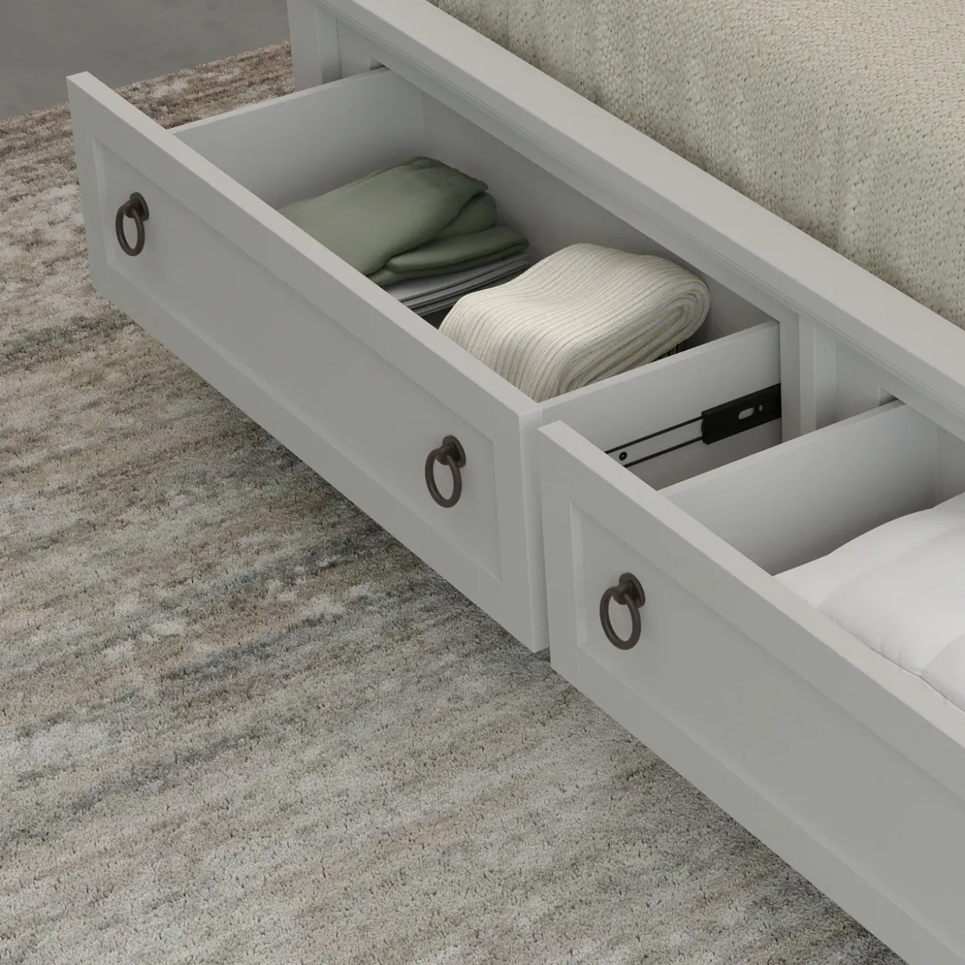 Newport California King Upholstered Storage Bed