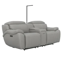 Nixon-New! Leather Power Loveseat