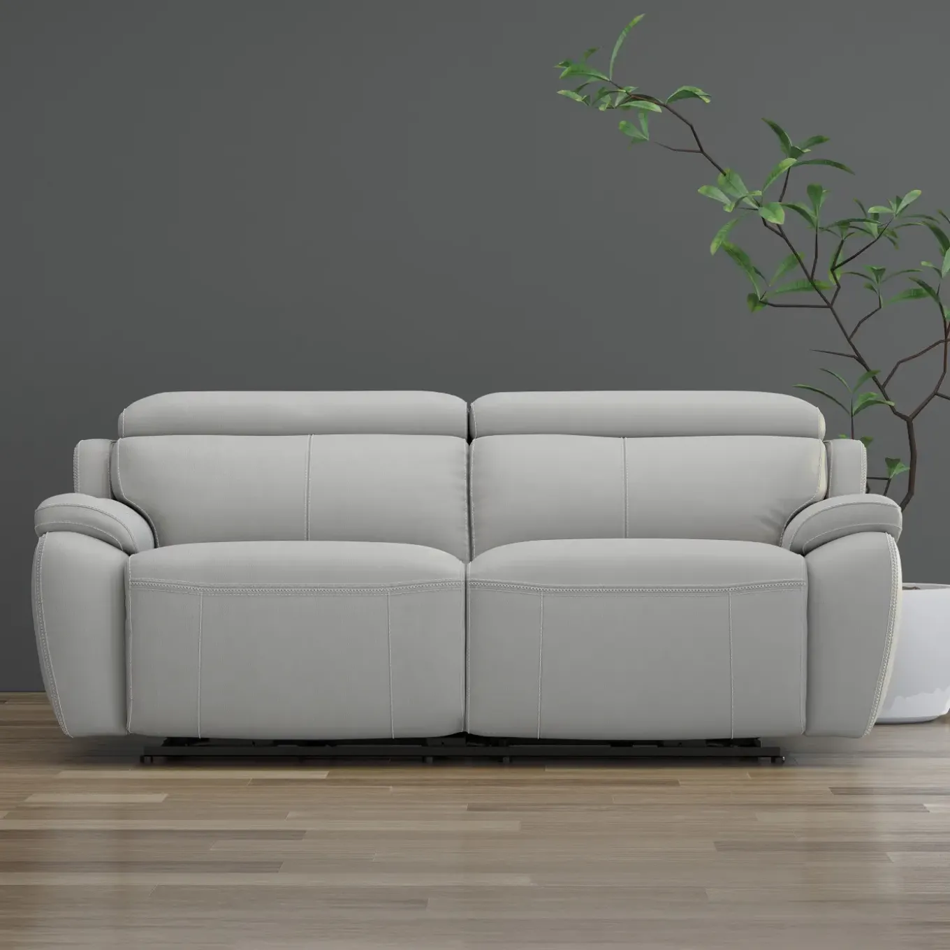 Nixon-New! Leather Power Sofa