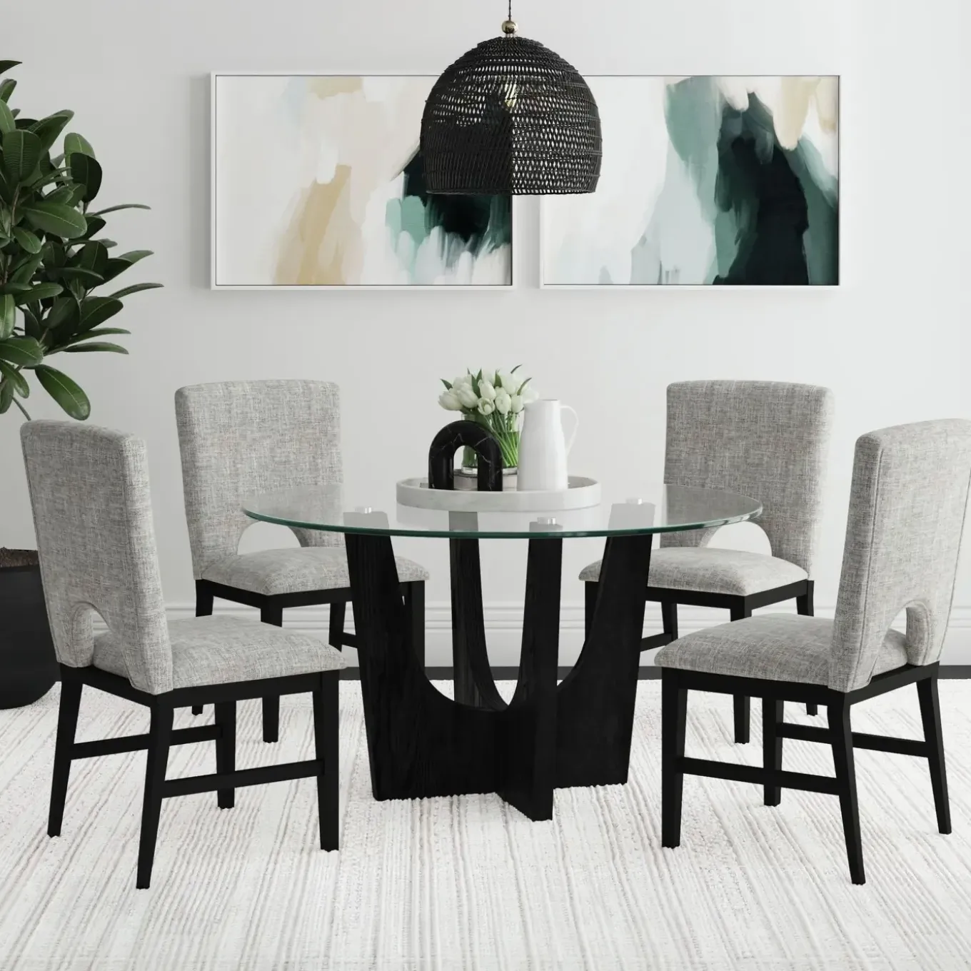 Orwell Round Glass Dining Set-New!