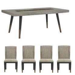 Paramount 5pc Dining Set: Extendable Table & 4 Chairs