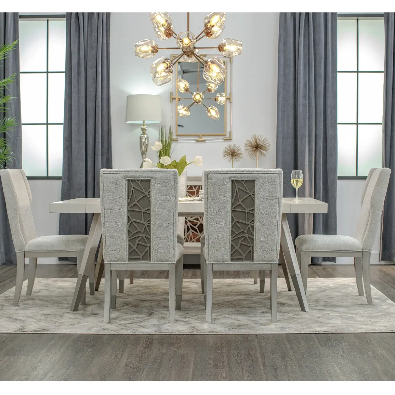 Paramount White Dining Set
