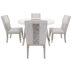 Paramount White Round Dining Set