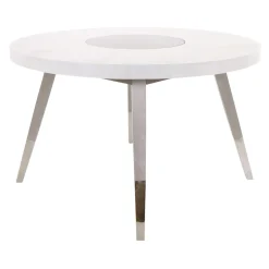 Paramount White Round Dining Set