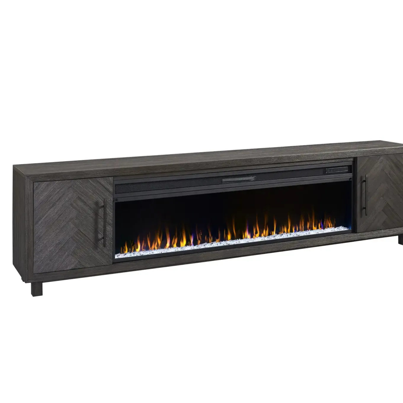 Pasadena 96" Crystal Fireplace Console