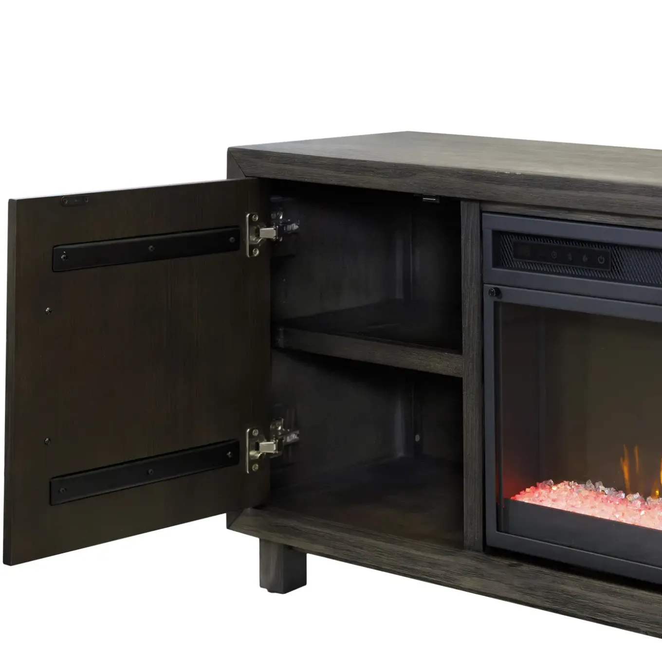 Pasadena 96" Crystal Fireplace Console