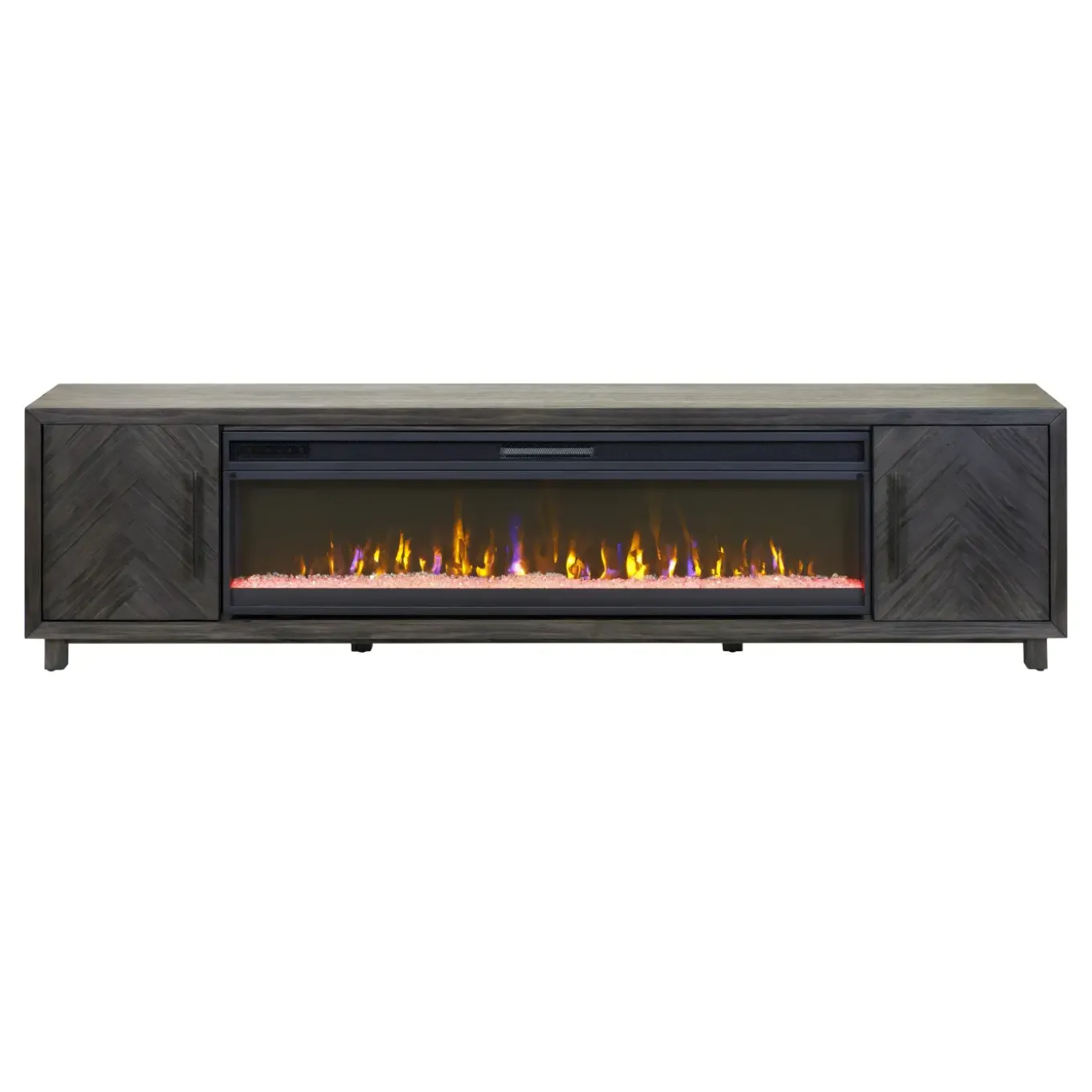 Pasadena 96" Crystal Fireplace Console