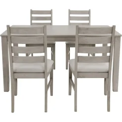 Paseo 5pc Dining Set: Table & 4 Chairs