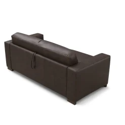 Quinn Leather Full Sleeper Sofa & Mattress