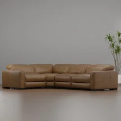 Radiance 4pc Power Leather Sectional