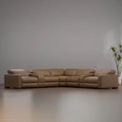 Radiance 7pc Power Leather Sectional