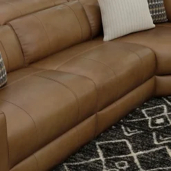 Radiance 7pc Power Leather Sectional