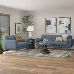 Ramsey Blue Living Room Set