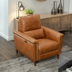 Remy Leather Power Recliner with Power Headrest