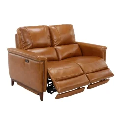 Remy Leather Power Reclining Loveseat with Power Headrests