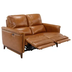 Remy Leather Power Reclining Sofa & Power Reclining Loveseat with Power Headrests